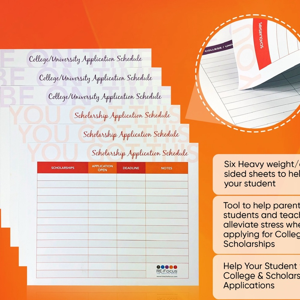 ADHD-Friendly College Scholarship Timeline Sheet: a New Grad Essential